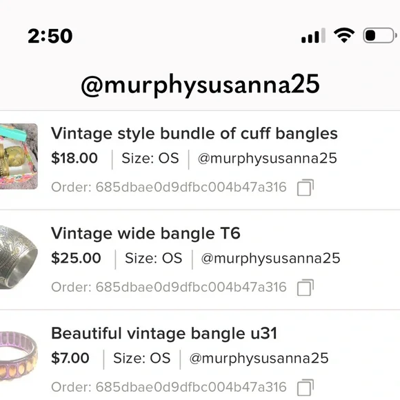 Sold Elegant Gold and Silver Bracelet Set - Picture 2 of 2